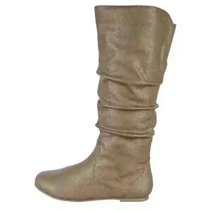 Shiekh Women's Kalisa-89A Taupe Suede Hidden Pocket Slouch Boot Sz 6 US $53